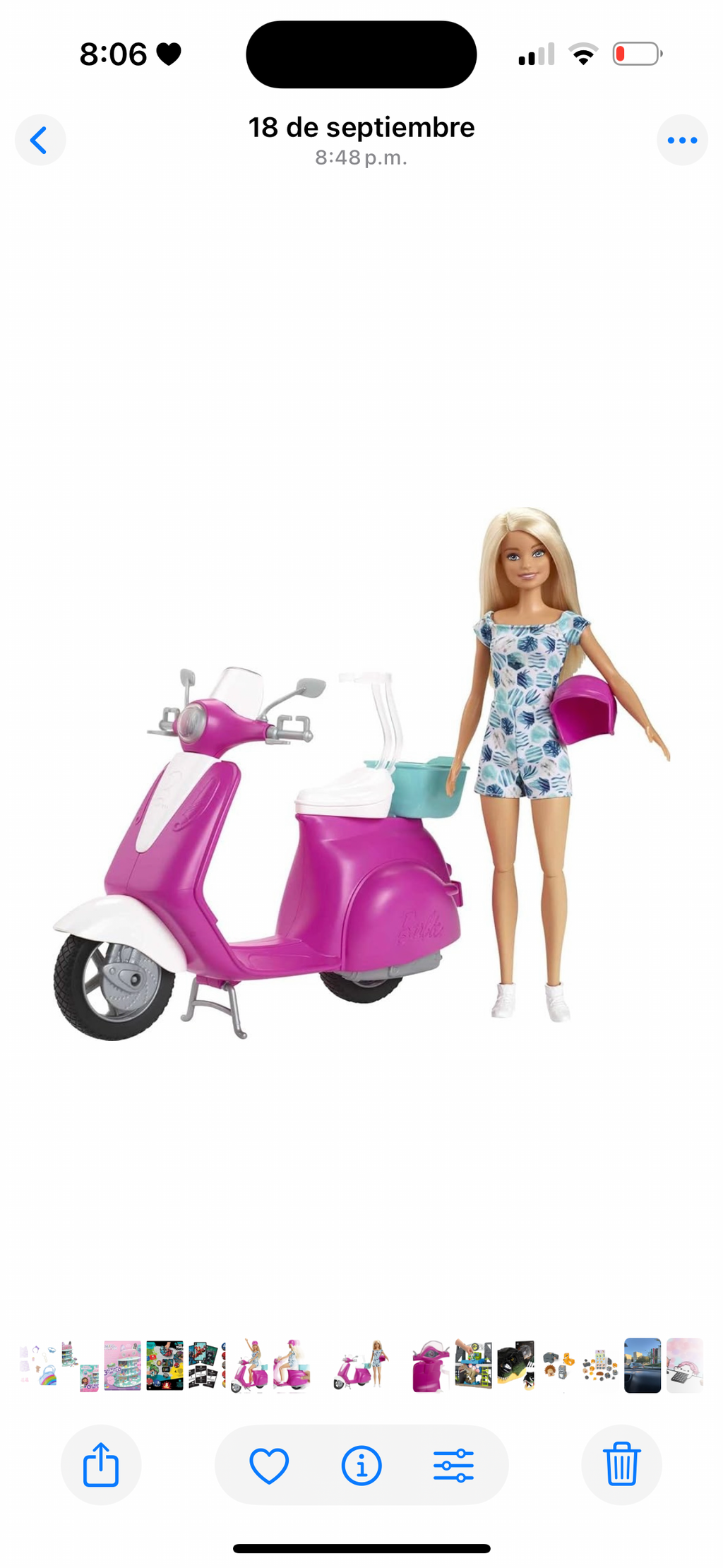 Barbie State, motoneta con muñeca